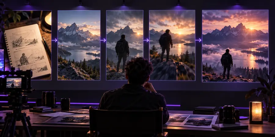 Concepto de video con IA más enfocado y una composición más clara