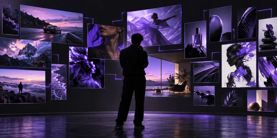 Developed video generation workspace showing a visual result